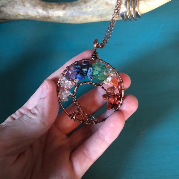 Tree Of Life handmade Chakra necklace - Picture 6 of 6